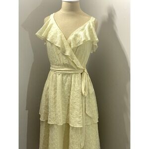 Anthropologie GAL MEETS GLAM Dress Wrap Tiered Easter Graduation Weddings Sz 10